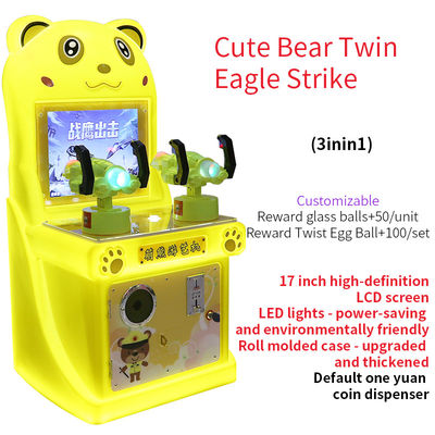 Anak-anak Arcade Menembak Game Bermain Dua Pemain War Eagle Serangan Menembak Game 17 inci