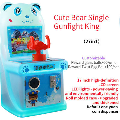 Arcade Cabinet Bear Coin Mall Robot Anak-anak Single Player Gunfight Raja Menembak Game