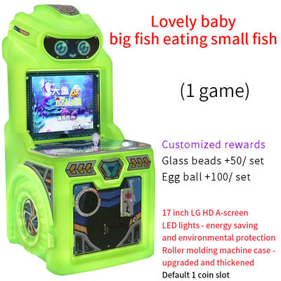 YX-1059 Cute Baby Single-Player Ikan Besar Makan Ikan Kecil Joystick Game Machine 17 inci
