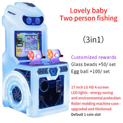Merek koin-dioperasikan Arcade Game Untuk Jual Dua Orang Fishing Joystick Game Machine