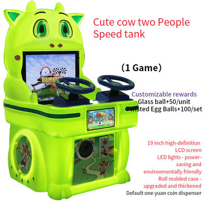 Cow Coin Mall Robot Untuk Anak-anak Dua Pemain Speed Chariot Racing Game Machine Untuk Rumah
