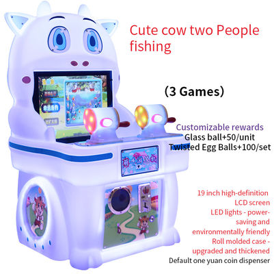 Mesin Penjual Game Koin 19-Inci Mesin Arcade Memancing Dua Orang
