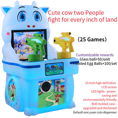 Cute Cow Coin-operated Arcade Game Machine untuk Dua Pemain 19-Inch