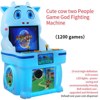 Cow Cute Game Arcade Dua Pemain God Fighting Machine untuk Anak-anak 19 inci
