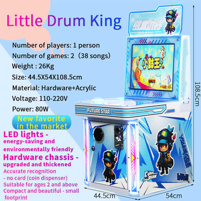 Tap Game Drum King Button Anak-anak Cocok untuk Semua Usia, Koin Video Game Akan Direkam