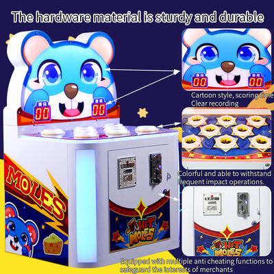 Cocok untuk semua usia Mesin permainan dengan kotoran - tahan warna gelap Mudah untuk memelihara Mesin permainan dengan luar biru bermimpi Membuat keuntungan Whack A mole Game untuk taman hiburan