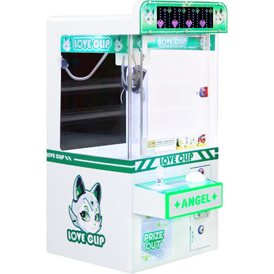 Lampu LED yang dioperasikan koin Mini Claw Machine Hardware Cabinet Plush Toy Game Factory Untuk Dijual