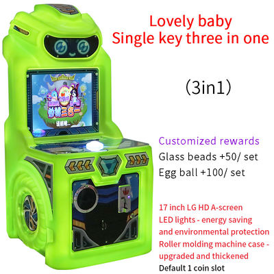 Model baru 17 inci High-definition Arcade Machine Dengan Satu Button Tiga-dalam-Satu Untuk Anak-anak