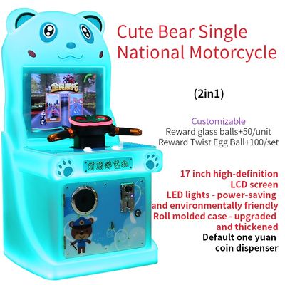 Mesin Permainan Koin Dalam Ruangan Anak-anak Simulator Arkade Sepeda Motor Mesin Penjual Otomatis