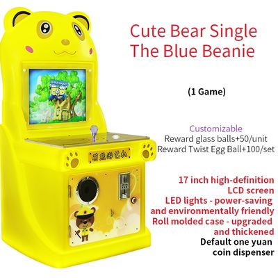 17-inci Beruang Lucu Permainan Arkade Anak-anak Populer Dengan Mesin Game Elektronik Joystick Dioperasikan Koin