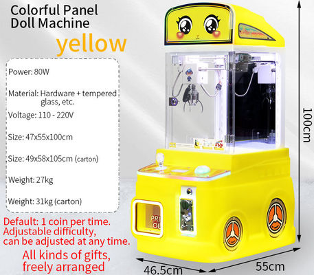 Kuning Baru Mini Fire Truck Mainan Otomatis Mesin Penjual otomatis Koin-dioperasikan Fun Doll Mesin