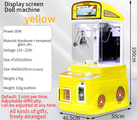 Kuning Mini Claw Mesin Jual Otomatis Plush Mainan Mesin Arcade Anak-anak