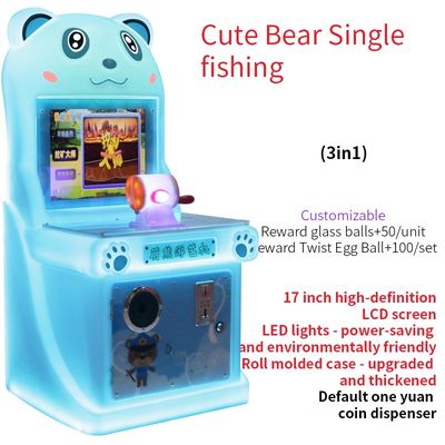 Cute Bear Fishing Fun Mini Mesin Jual Otomatis 220V Mesin Arcade Anak-anak